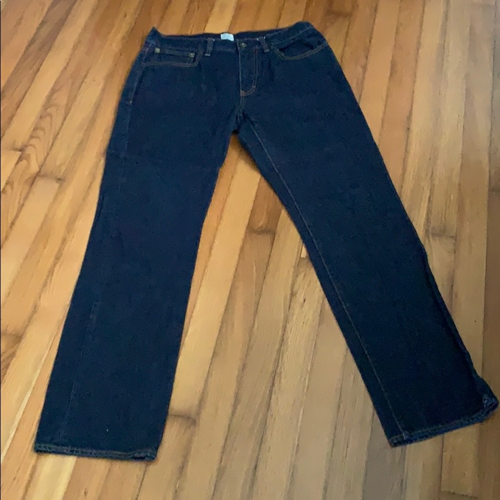 J. Crew straight leg dark blue jeans 32/32